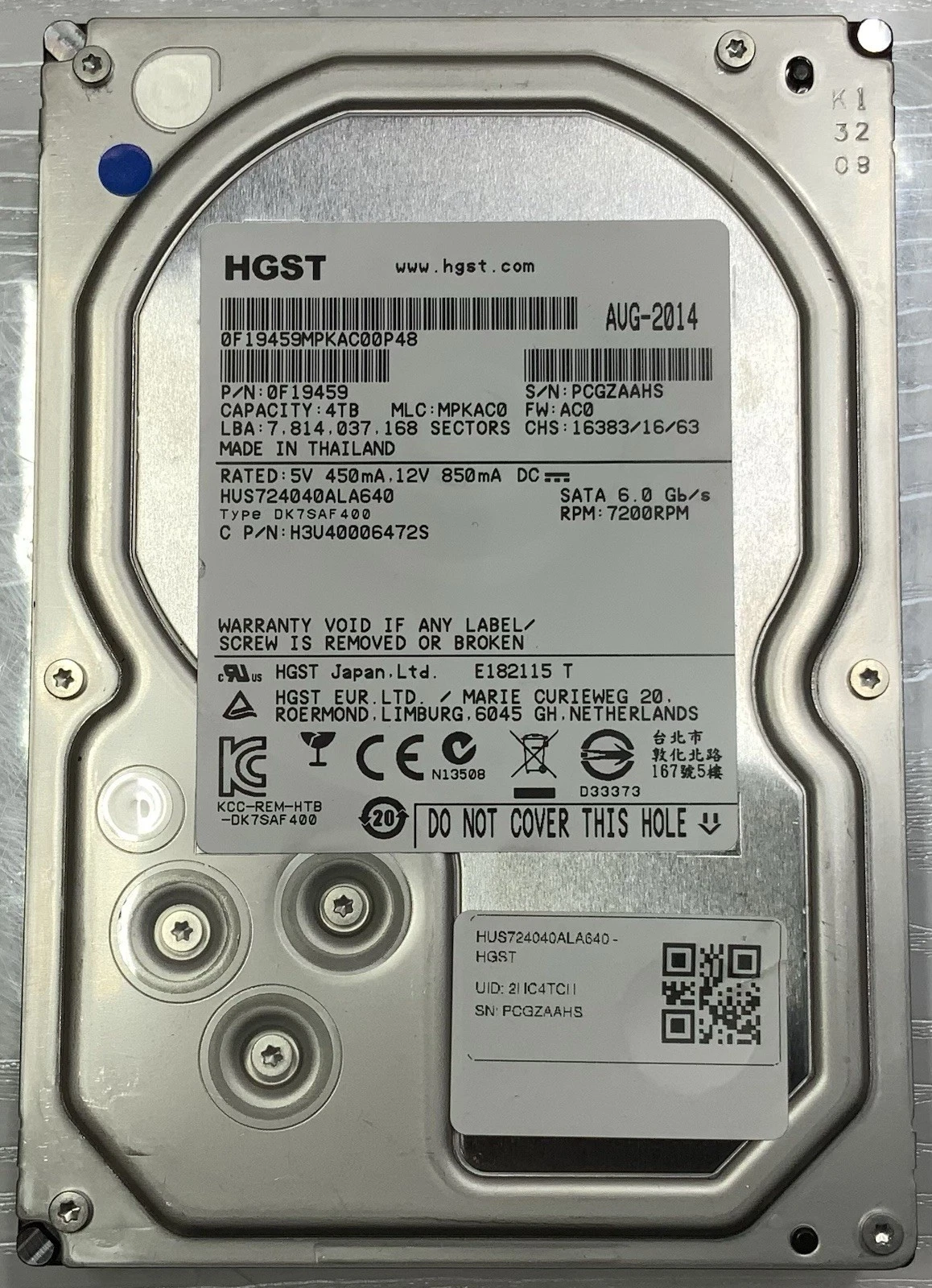 hgst hus724040ala640 hdd 4tb sata 6gb/s 7.5k 3.5" 512 b/s 0f19459 (100% health) hgst hus724040ala640 hdd 4tb sata 6gb/s 7.5k 3.5" 512 b/s 0f19459 (100% health)