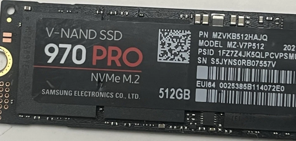 Samsung 970 PRO MZ-V7P512 NVMe M.2 512GB Internal SSD V-NAND Black hgst hus724040ala640 hdd 4tb sata 6gb/s 7.5k 3.5" 512 b/s 0f19459 (100% health)